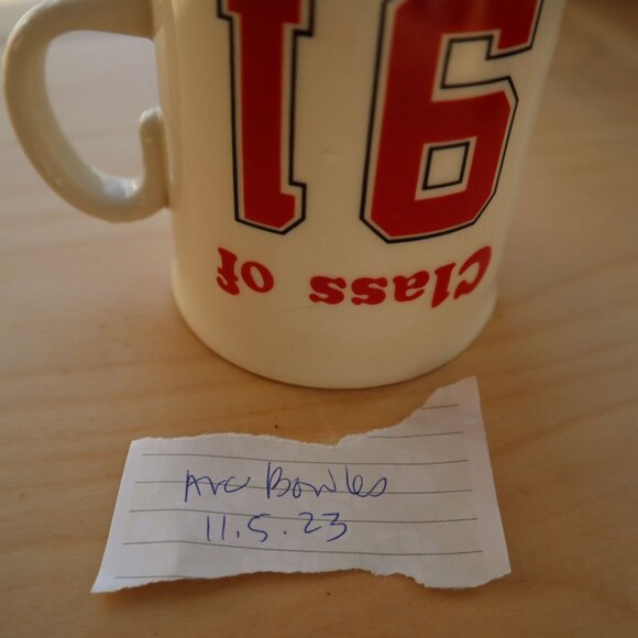 Vintage Class Of 91 Mug Unisex White Nostalgic Varsity School Retro Academia - Picture 7 of 7